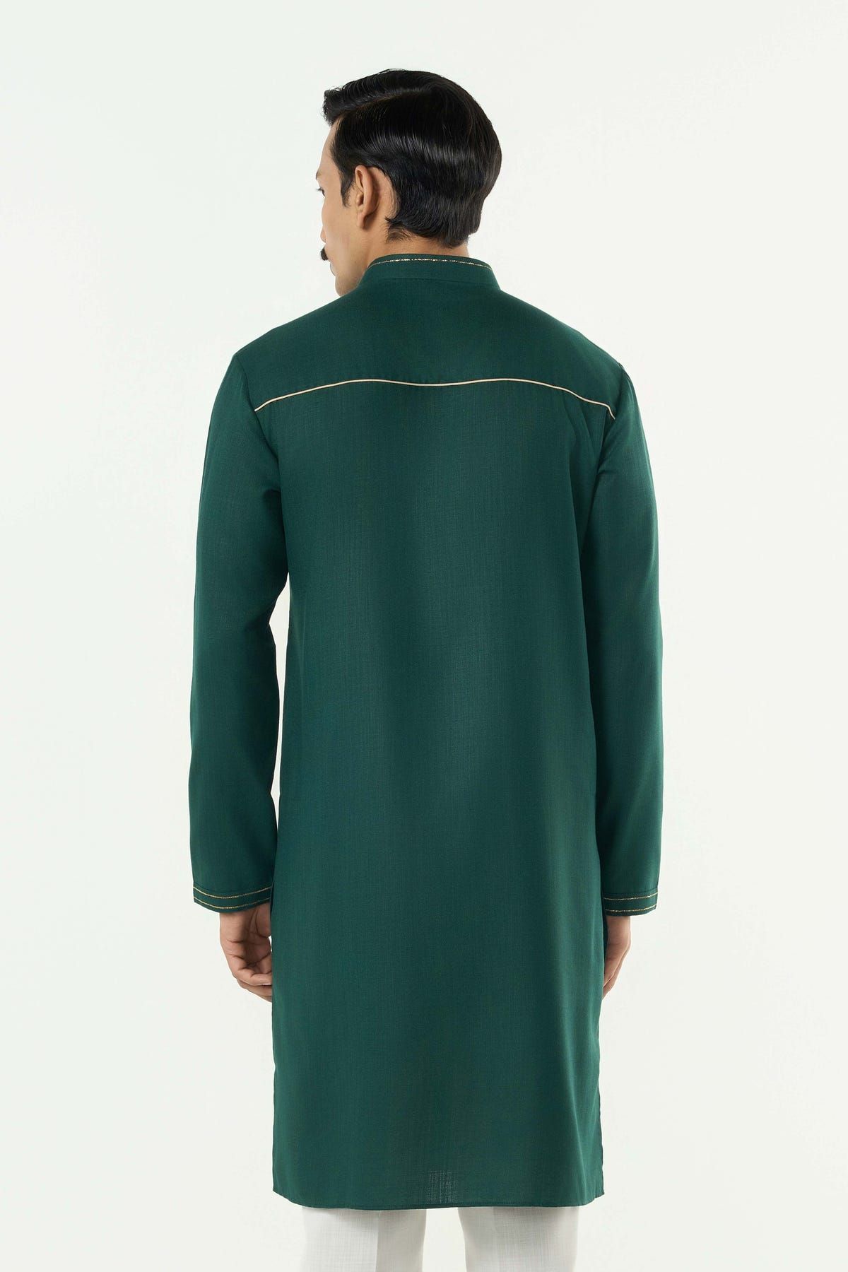 City Pulse Kurta - Bottle Green - image 2