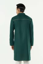 City Pulse Kurta - Bottle Green view 2