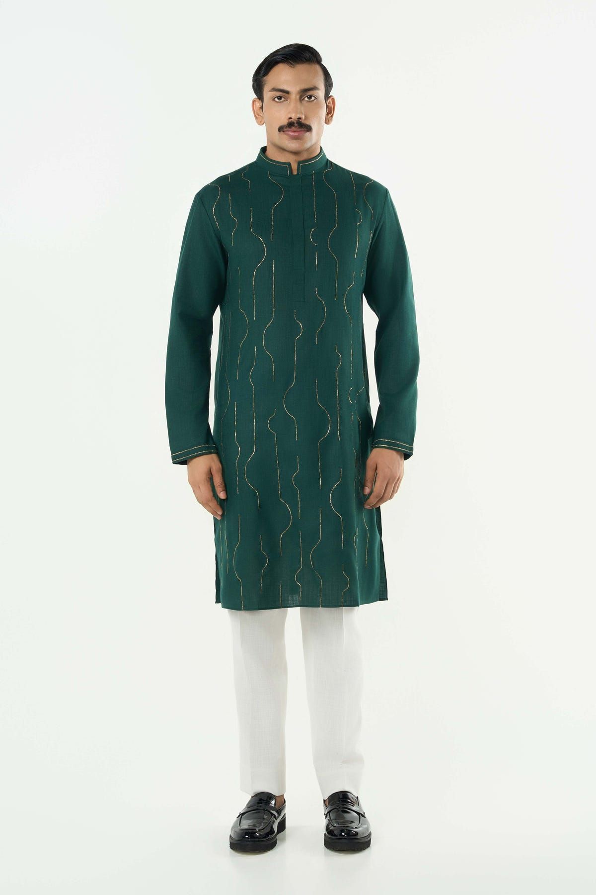 City Pulse Kurta - Bottle Green - image 3
