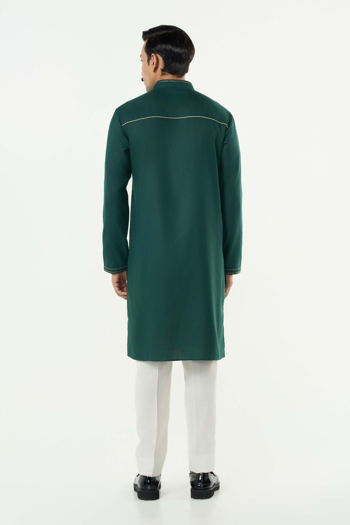 City Pulse Kurta - Bottle Green - image 4