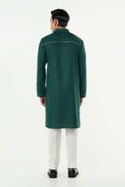 City Pulse Kurta - Bottle Green view 4