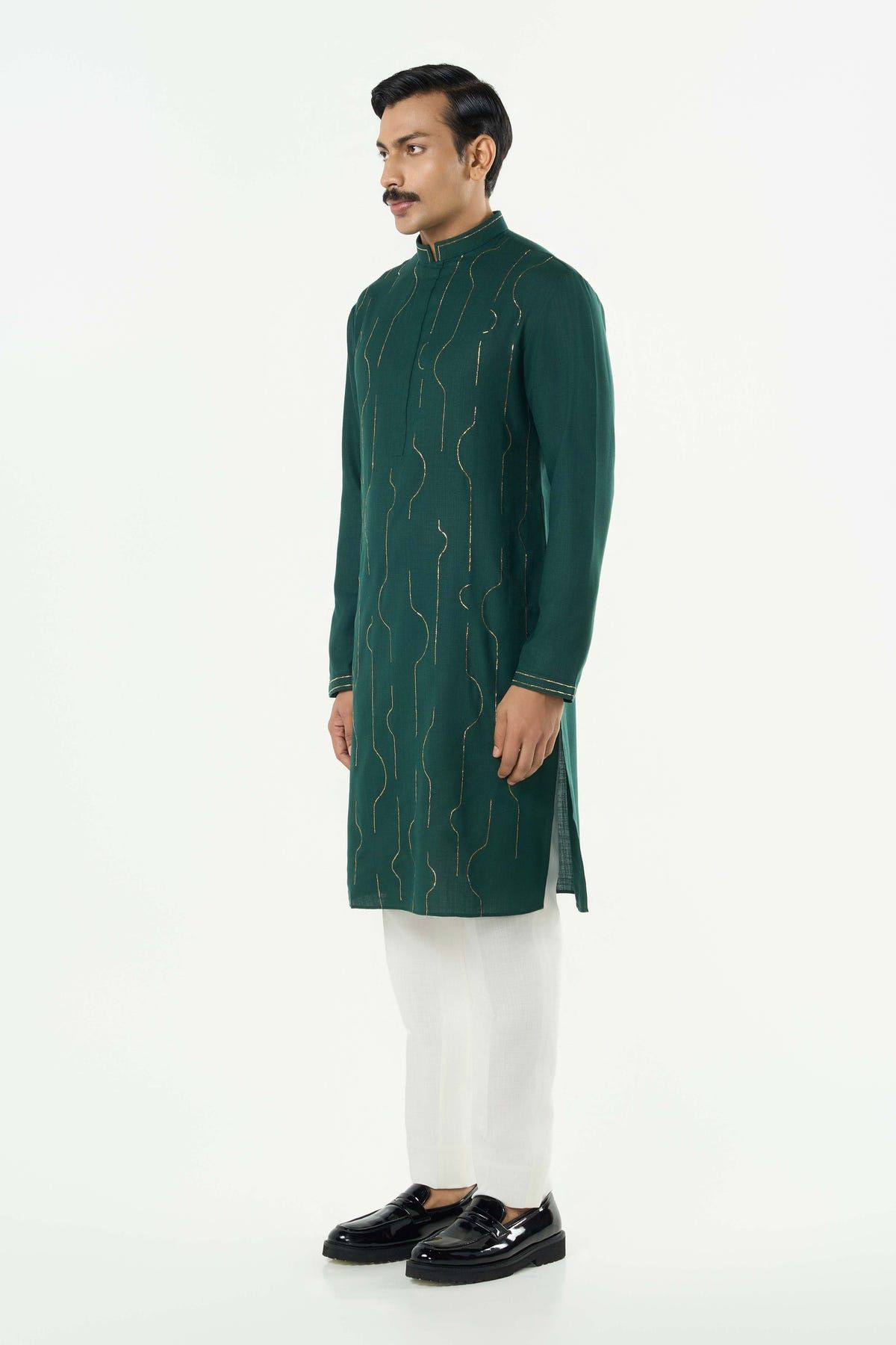 City Pulse Kurta - Bottle Green - image 5