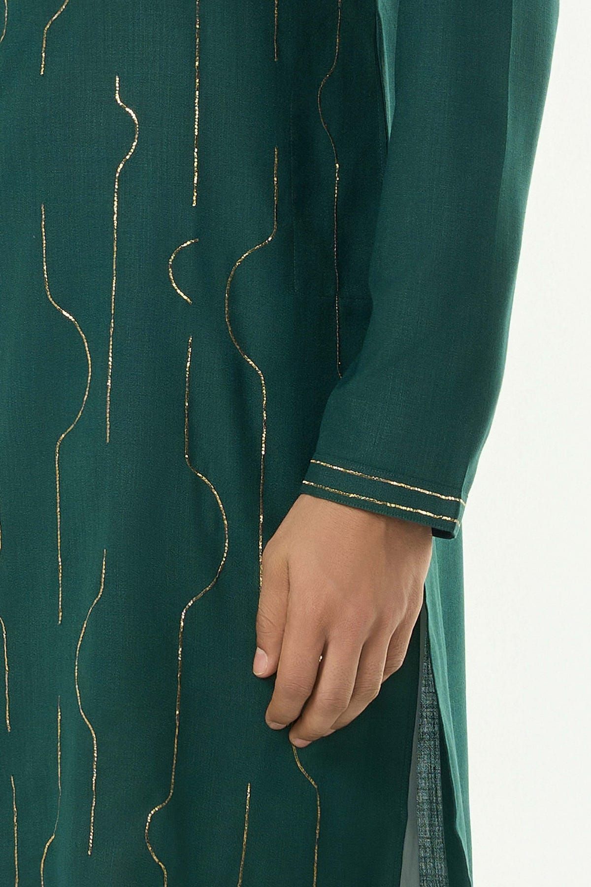 City Pulse Kurta - Bottle Green - image 6