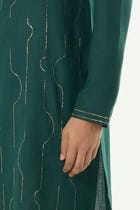 City Pulse Kurta - Bottle Green view 6