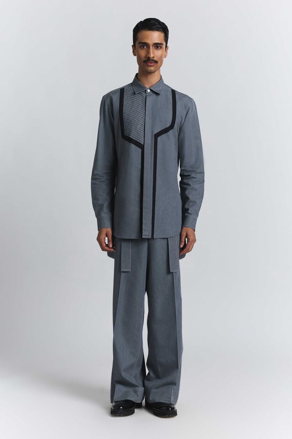 Line out Line — Circuit Pleat Shirt