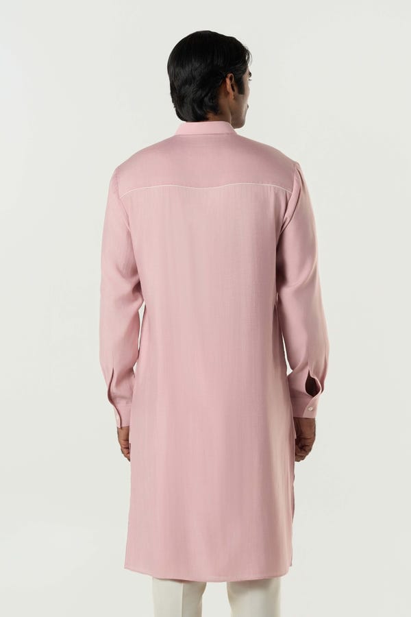 Line out Line — Avenue Kurta - Pastel Pink