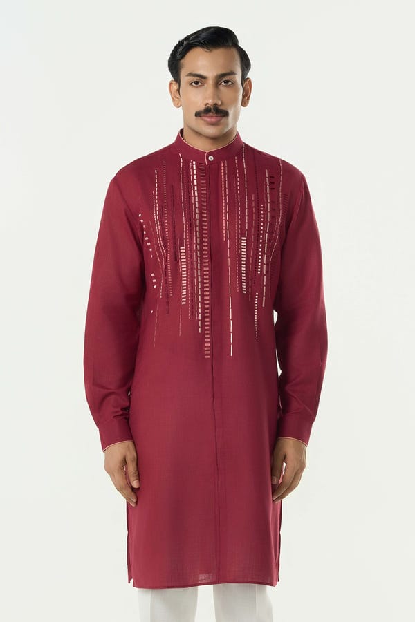 Line out Line — Lume City Kurta - Maroon