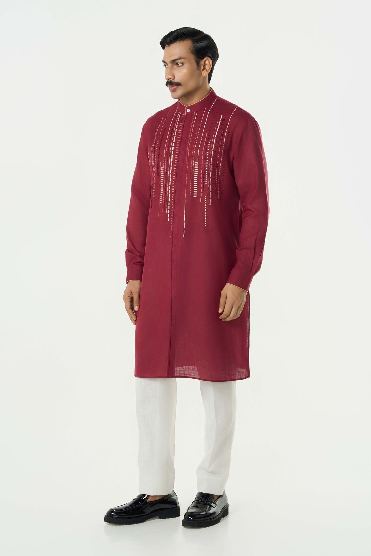 Lume City Kurta - Maroon - image 5