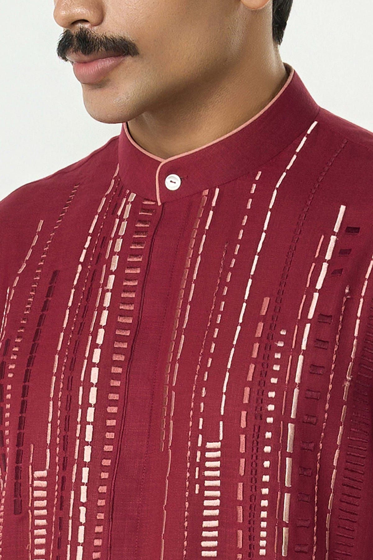 Lume City Kurta - Maroon - image 6