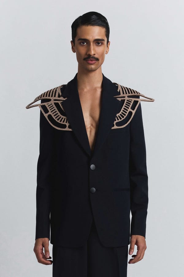 Line out Line — Laser Cut Panel Blazer