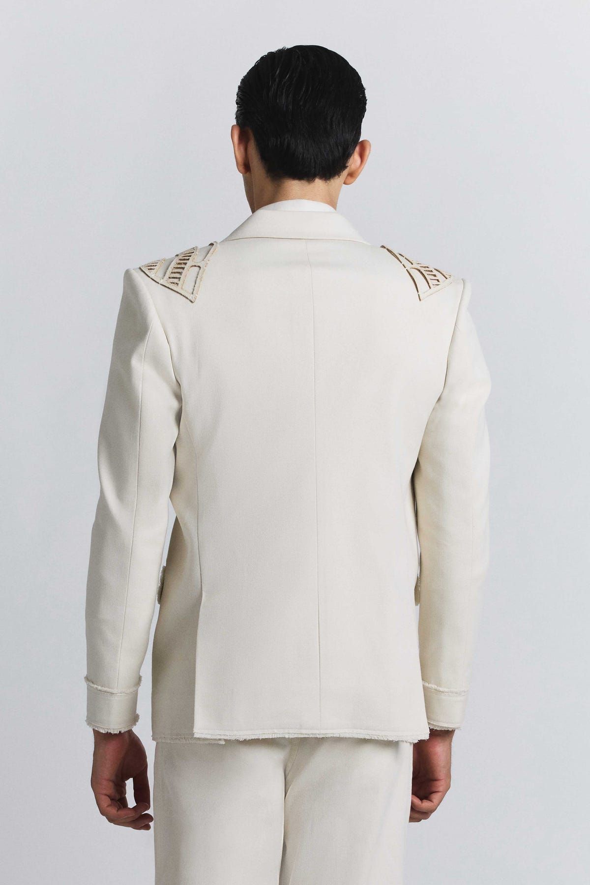 Ivory Laser Cut Blazer - image 2