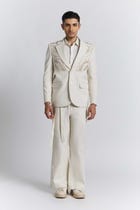 Ivory Laser Cut Blazer view 4