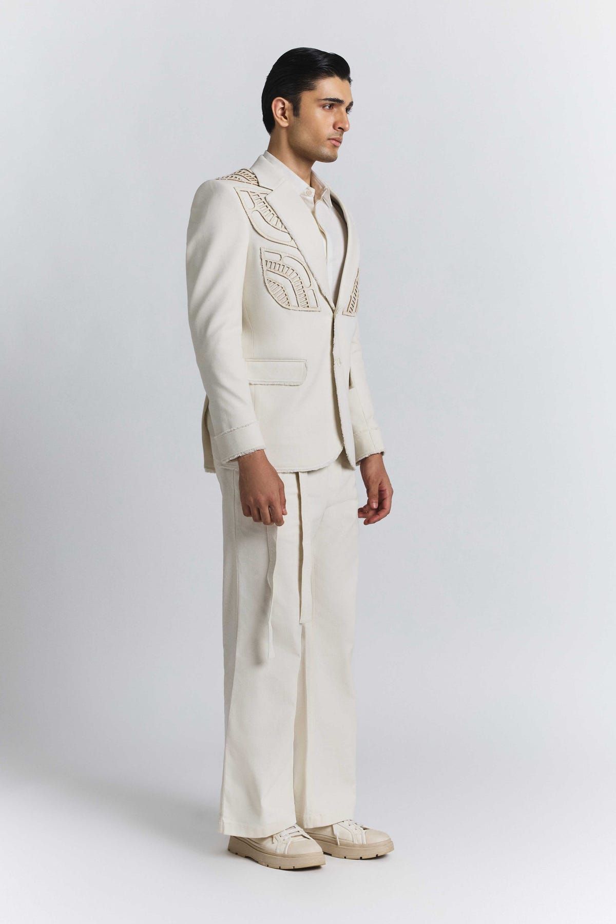 Ivory Laser Cut Blazer - image 5