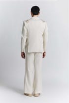 Ivory Laser Cut Blazer view 6