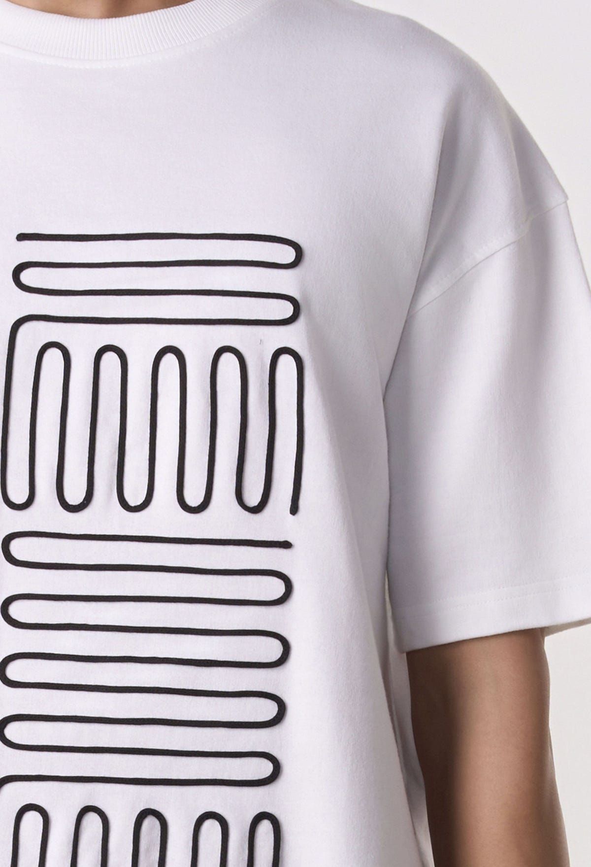 Contour Piping T-Shirt White - image 5