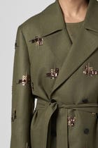 Beam Embroidered Motif Trench view 1