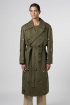 Beam Embroidered Motif Trench view 2