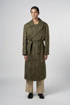 Beam Embroidered Motif Trench view 3