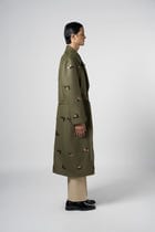 Beam Embroidered Motif Trench view 4