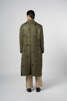 Beam Embroidered Motif Trench view 5