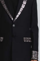 Grid Alloy Embellished Blazer view 7