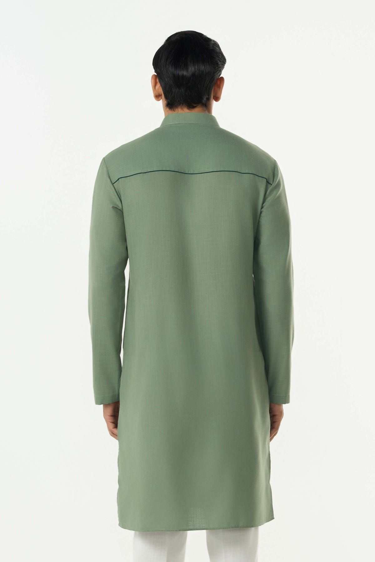Grill Grid Kurta - Sage Green - image 2