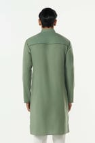 Grill Grid Kurta - Sage Green view 2