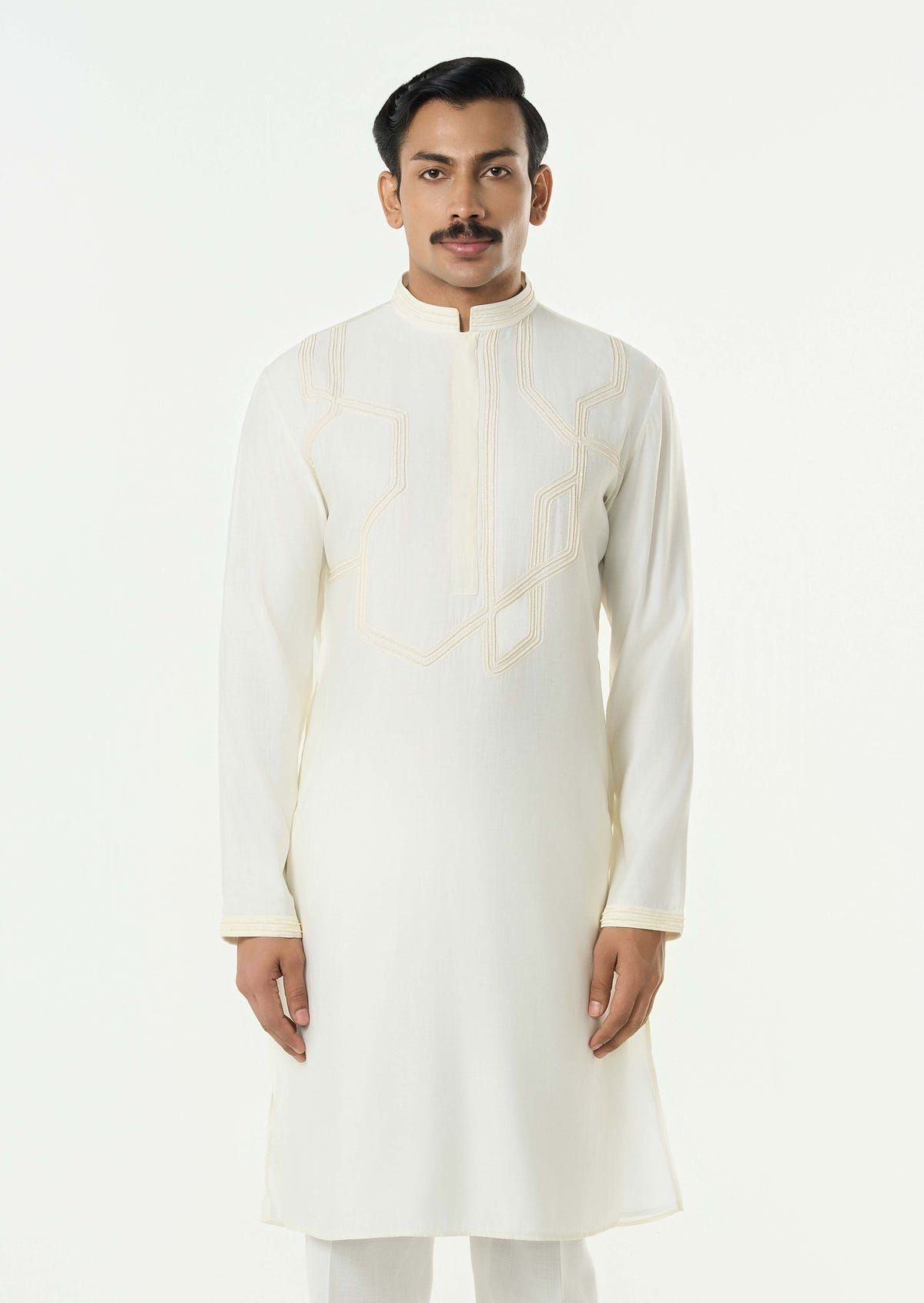 Meta Twist Kurta - Ivory - image 1