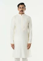 Meta Twist Kurta - Ivory view 1