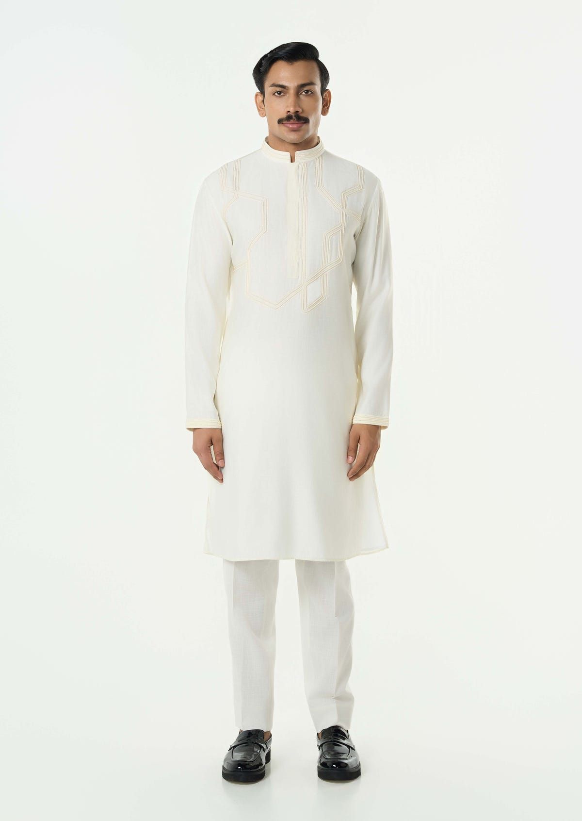 Meta Twist Kurta - Ivory - image 3
