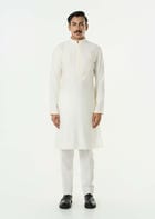 Meta Twist Kurta - Ivory view 3