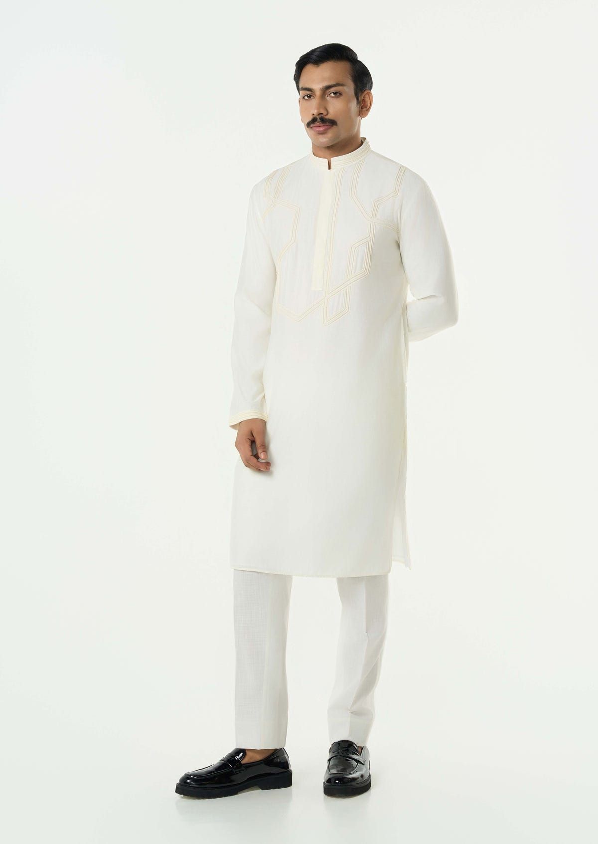 Meta Twist Kurta - Ivory - image 5
