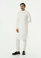 Meta Twist Kurta - Ivory view 5
