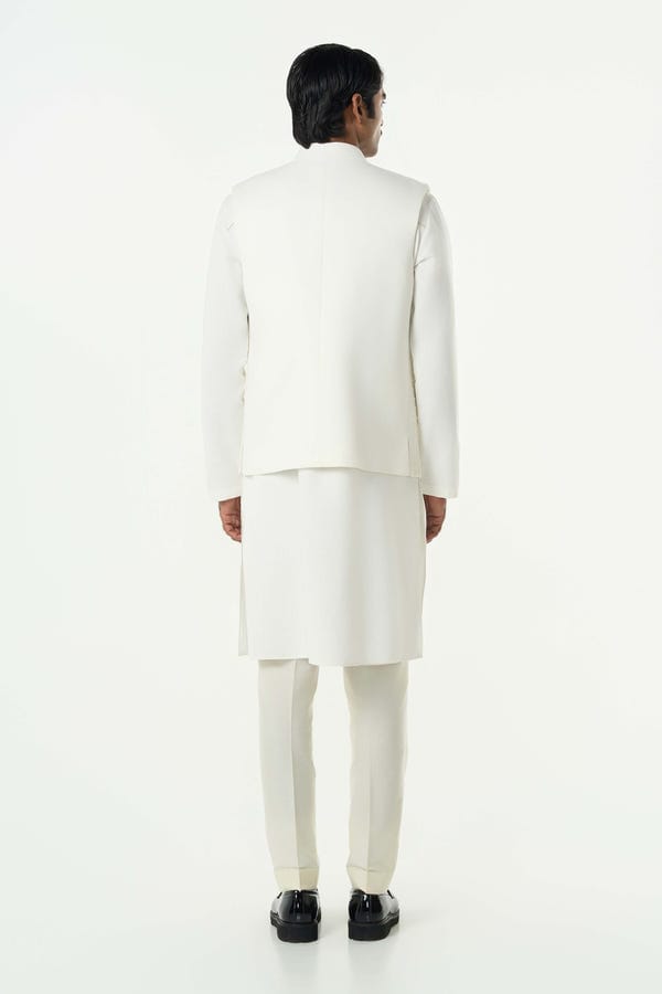 Line out Line — Grill Grid Bandi Jacket Set - Off White