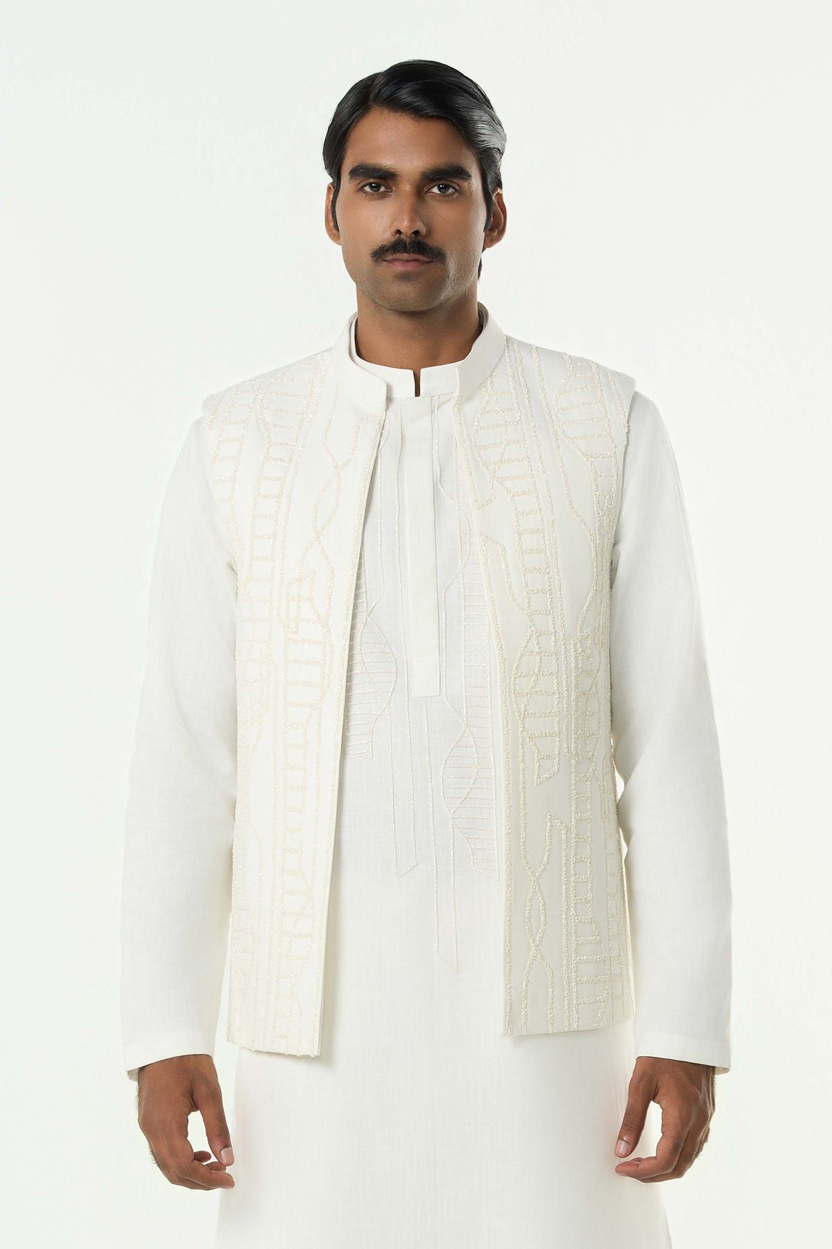 Grill Grid Bandi Jacket Set - Off White - image 3