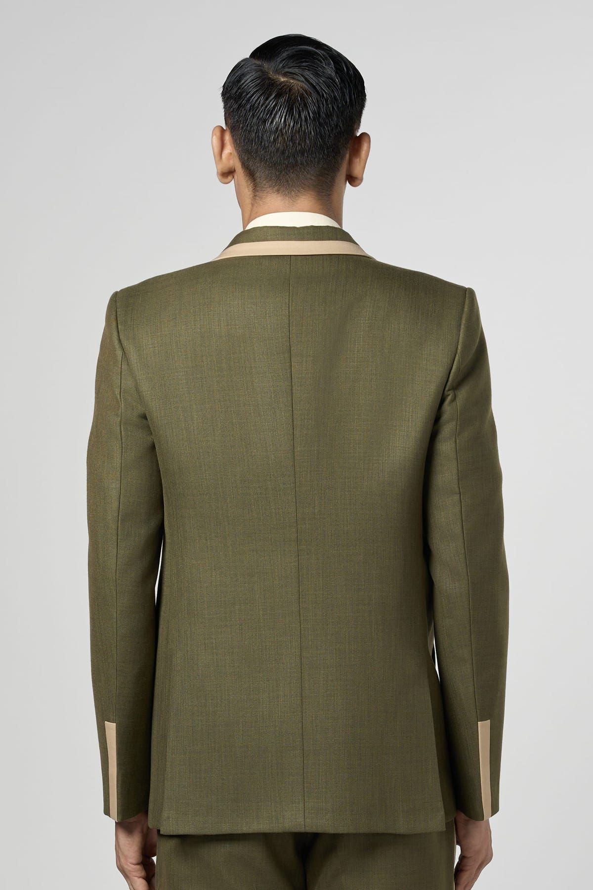 Olive Column Blazer - image 2