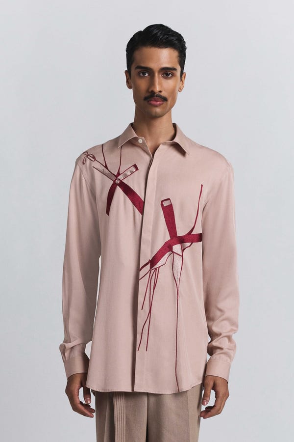 Line out Line — Axis Embroidered shirt