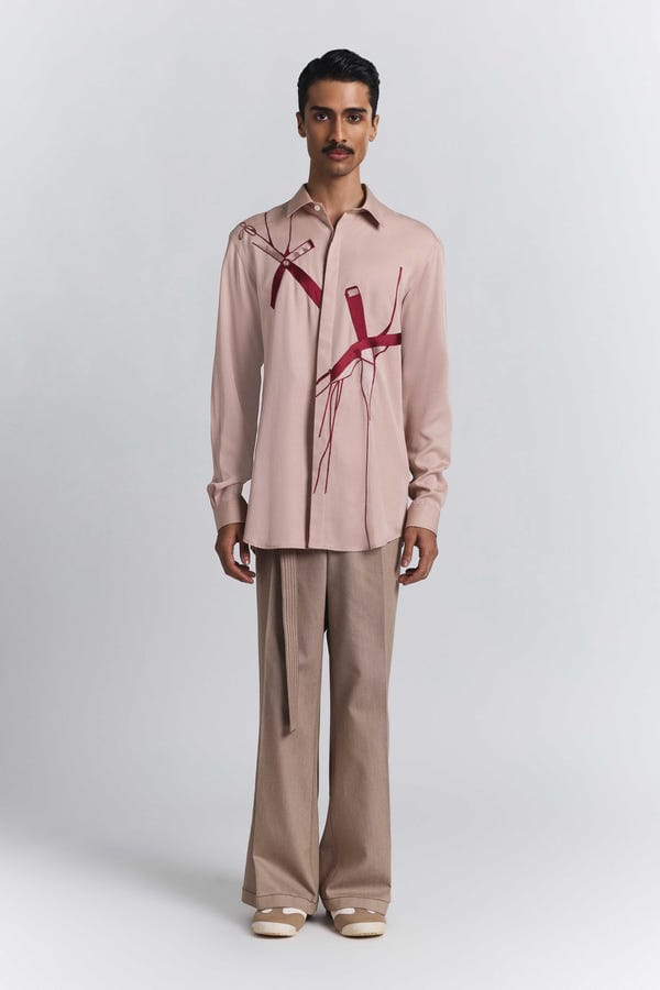 Line out Line — Axis Embroidered shirt