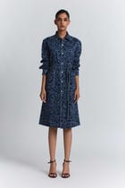 Navy Transitional Shirt Dress view 4