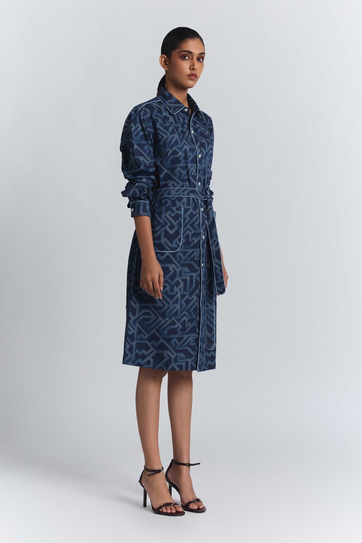 Navy Transitional Shirt Dress - image 5