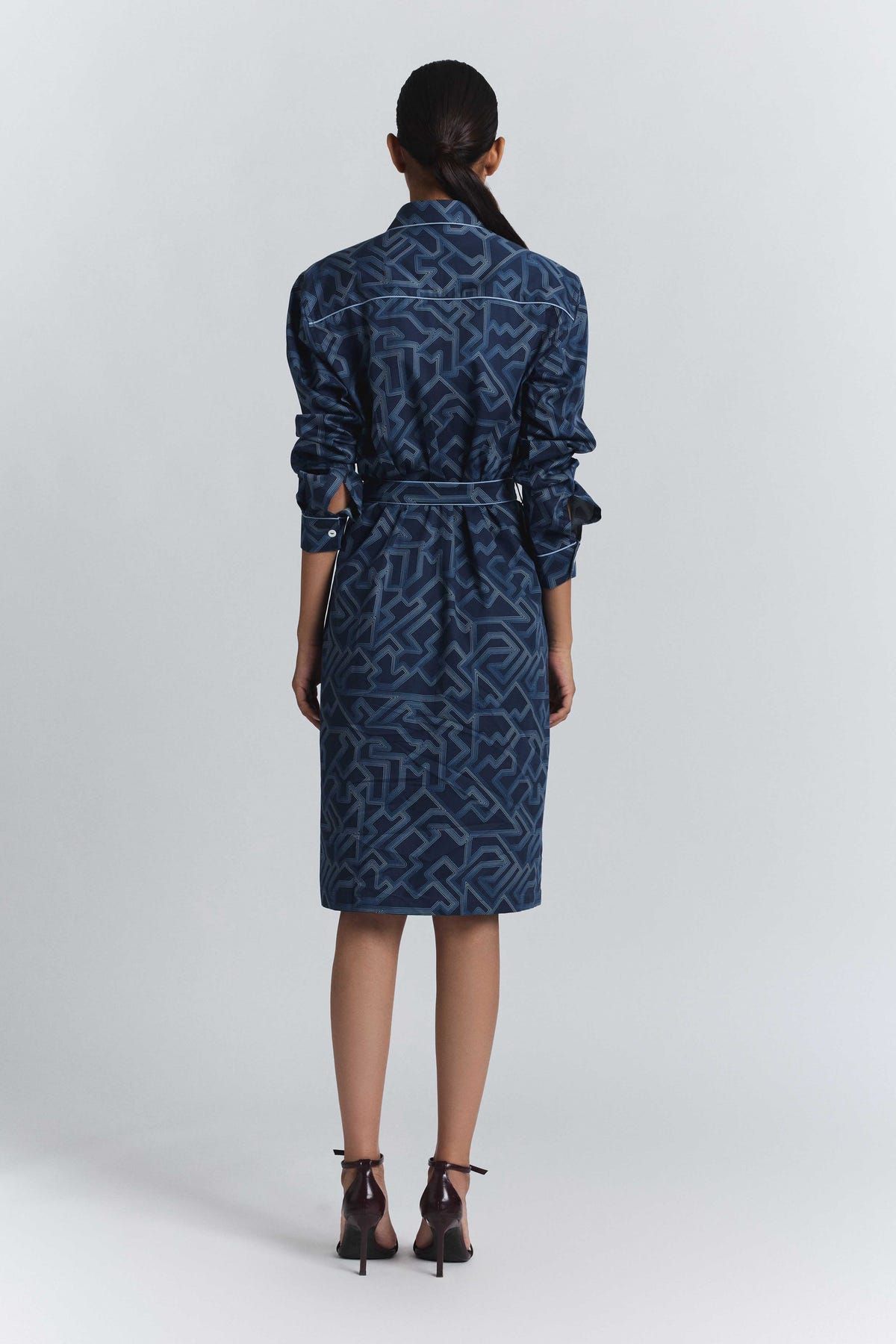 Navy Transitional Shirt Dress - image 6
