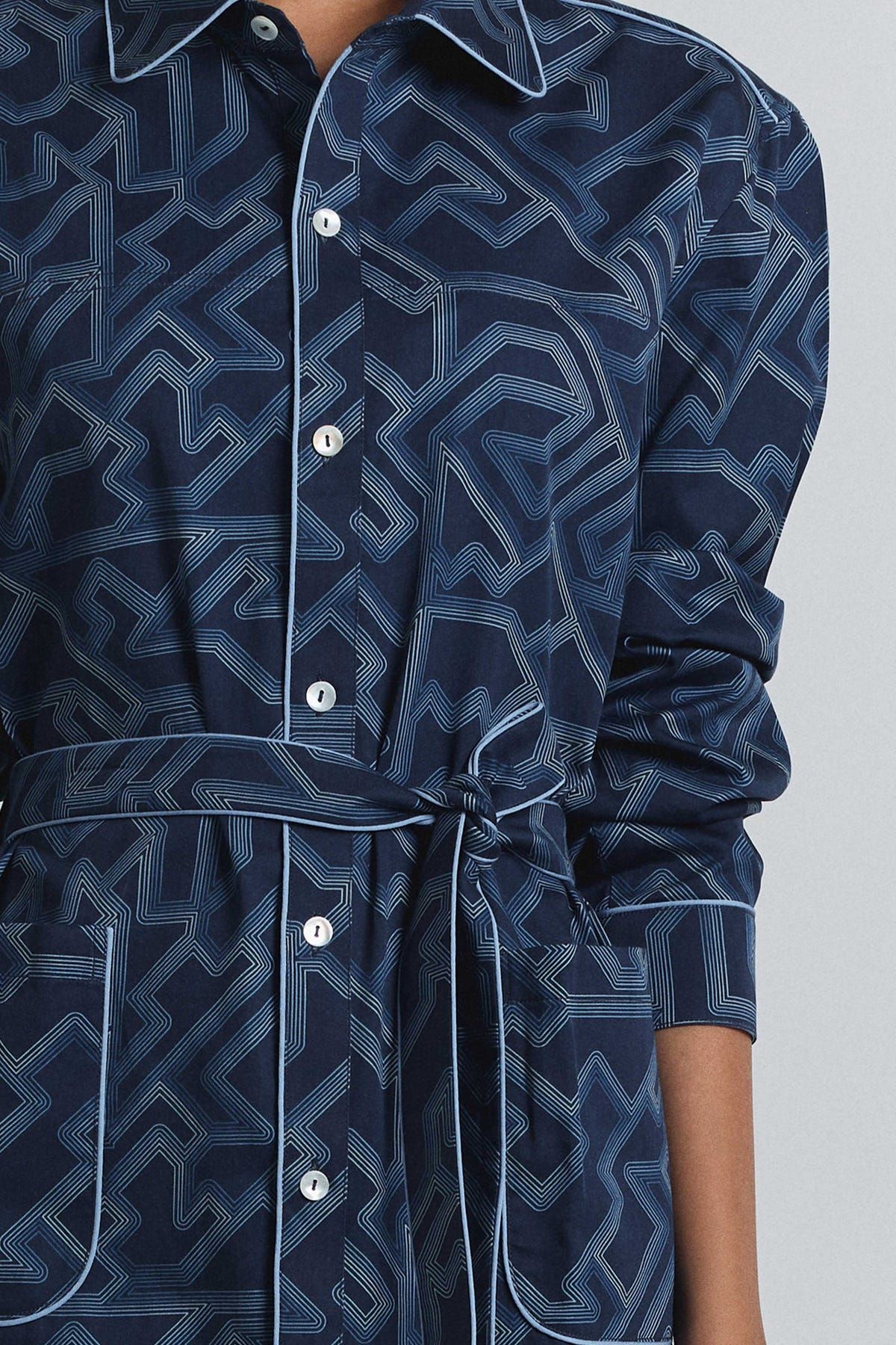 Navy Transitional Shirt Dress - image 7