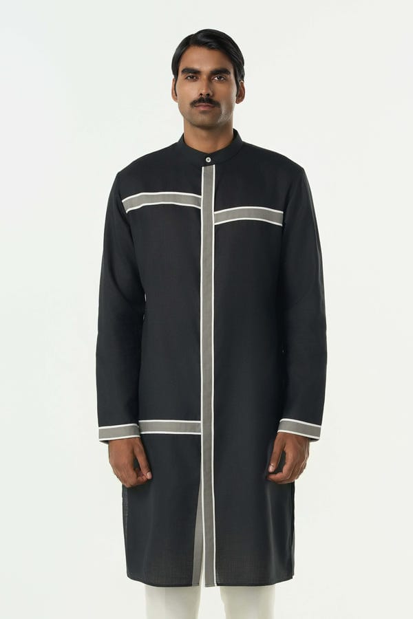 Line out Line — Crossbeam Kurta- Black