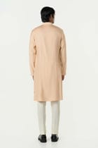 Geo Block Kurta - Beige view 4