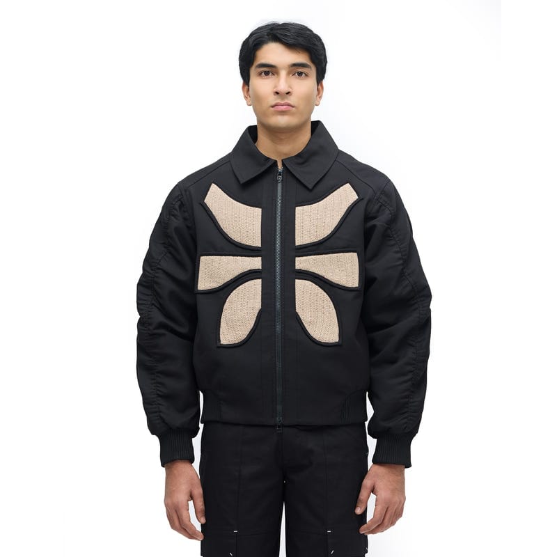 VERTEBRAE BOMBER JACKET- BL