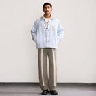 Fibula Striped Hand-knitted Trousers- Grey view 5