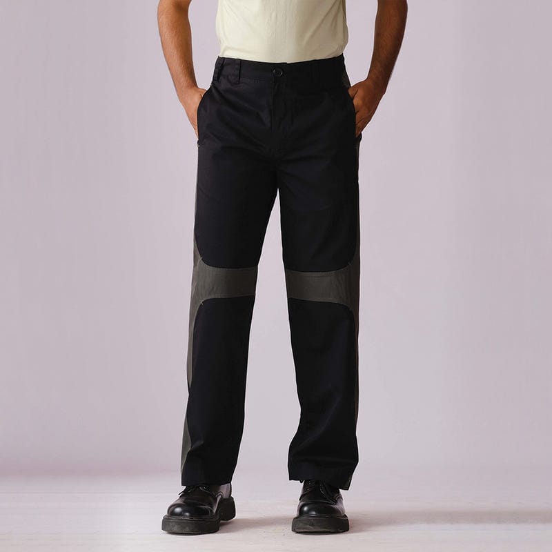 Symbolic cut straight fit trouser