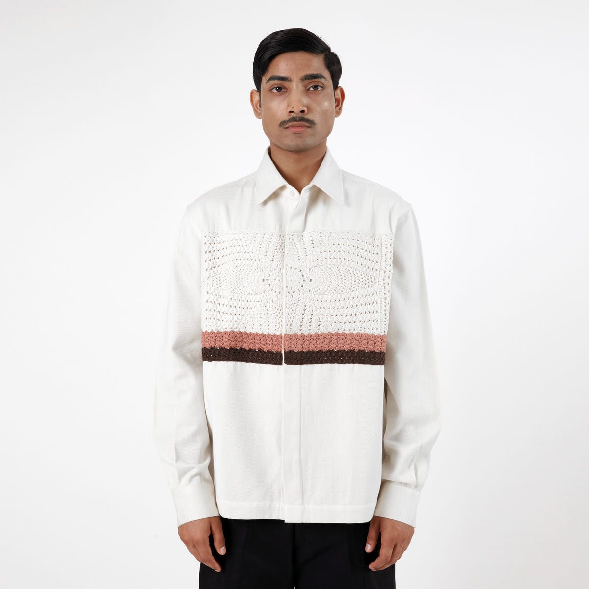 Crochet Applique Shirt- OW - image 1