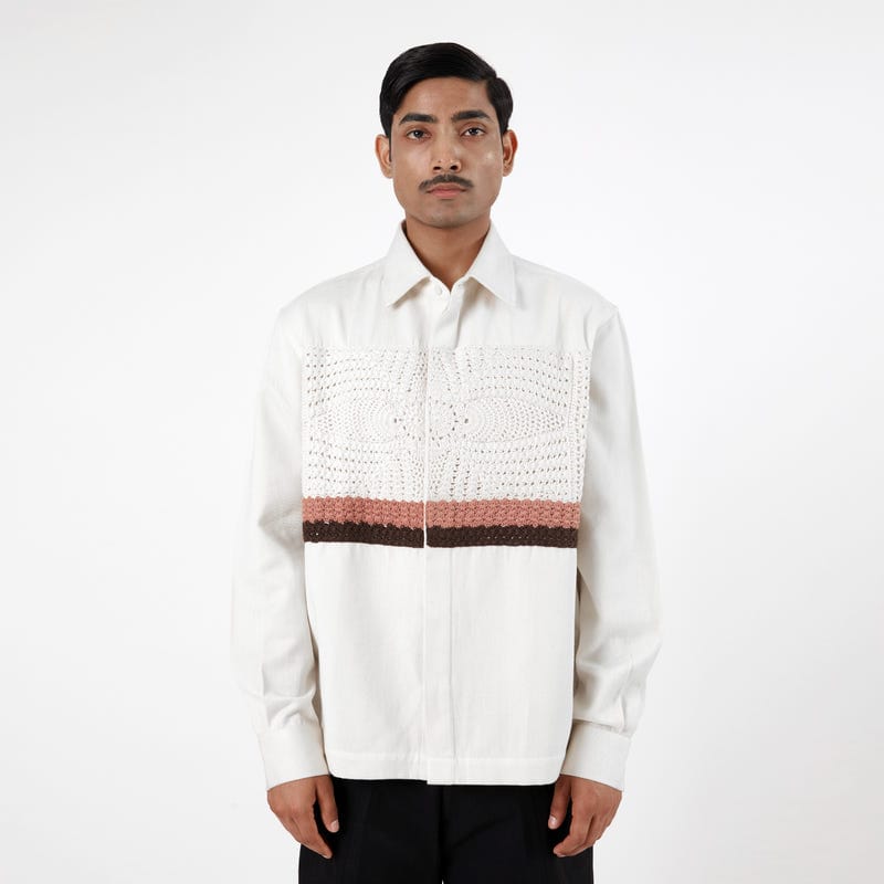 Crochet Applique Shirt- OW
