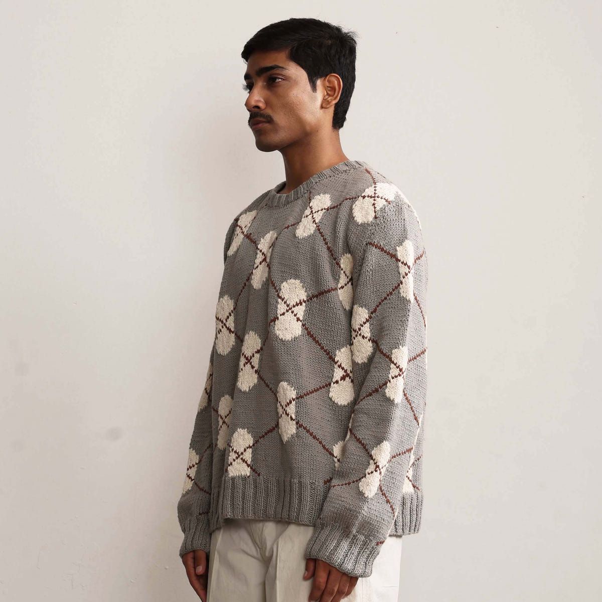 DNA Argyle Hand-Knitted Sweater - image 2